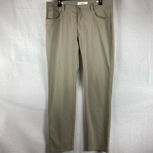 Brax Feel Good Chuck Pants Zip Fly Modern Fit Hi Flex Taupe 35/34 - Picture 1 of 7